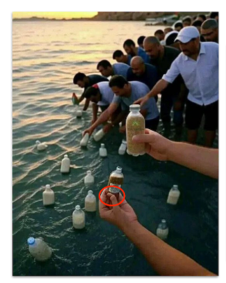 Facebook post showing AI-generated images