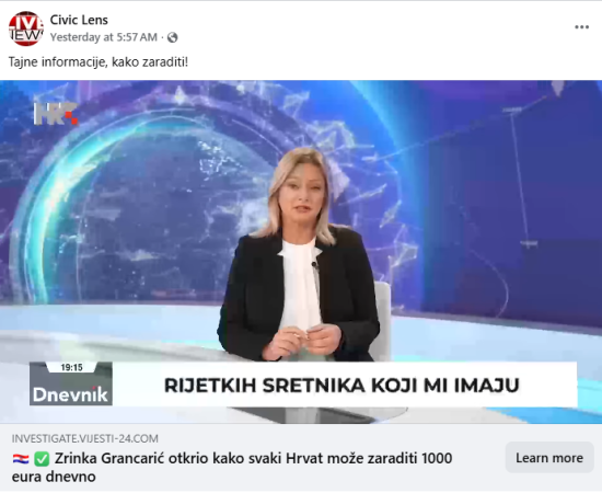 screenshot: Facebook